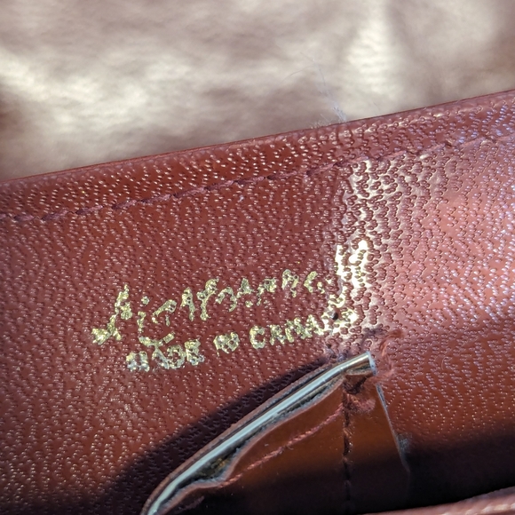 Vintage Made in Canada Brown Leather Handbag - Picture 3 of 12